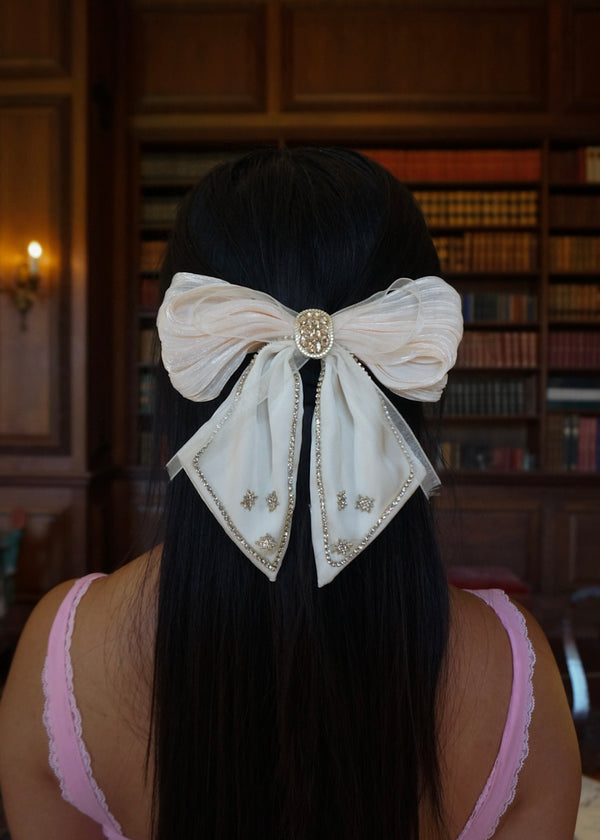 ADELINE HAIR BOW (CREAM)