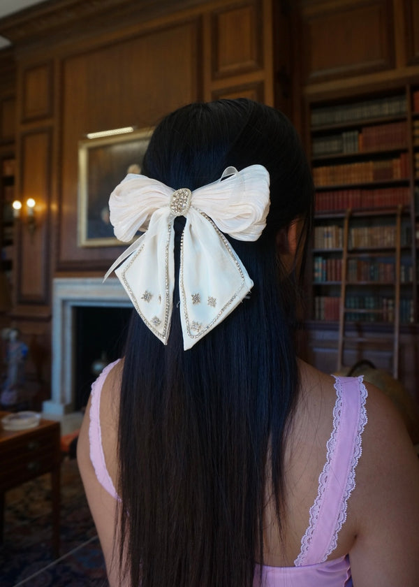 ADELINE HAIR BOW (CREAM)